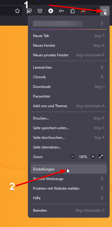 Firefox Einstellungen